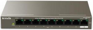 Комутатор TENDA TEF1109P-8-63W 8xFE PoE, 1xFE Uplink Комутатор TENDA TEF1109P-8-63W 8xFE PoE, 1xFE Uplink