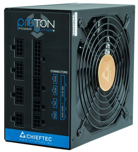 Блок живлення CHIEFTEC Proton (1000W), ATX v2.3, 100-240V, >85%, 80+ Bronze, 140мм, 1xMB 24pin(20+4), 1xCPU 8pin(4+4), 1xCPU 8pin, 3xMolex, 9xSATA, 6xPCIe 8pin(6+2), CE, CB, TUV, FCC, RoHS, Fully Modular, Retail