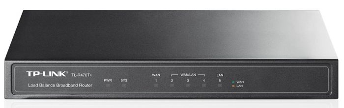 Мультисервісний маршрутизатор TP-LINK TL-R470T+ 1xFE LAN 3xFE LAN/WAN 1xFE WAN