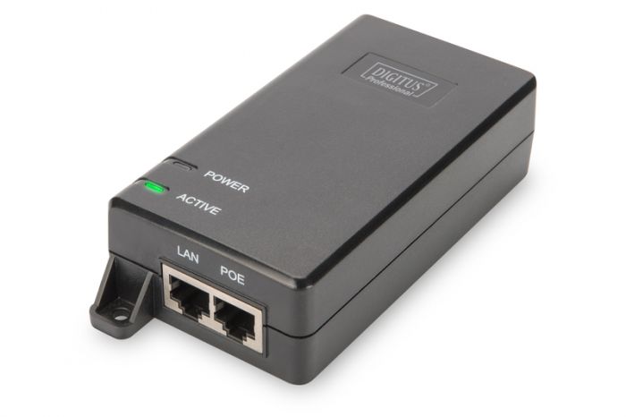 PoE-Інжектор DIGITUS PoE+ 802.3at, 10/100/1000 Mbps, Output max. 48V, 30W