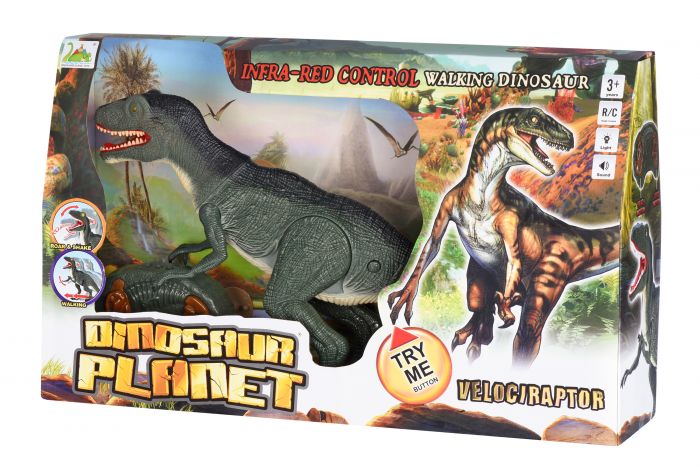 Динозавр Same Toy Dinosaur Planet Велоцираптор зелений (світло, звук) RS6134Ut