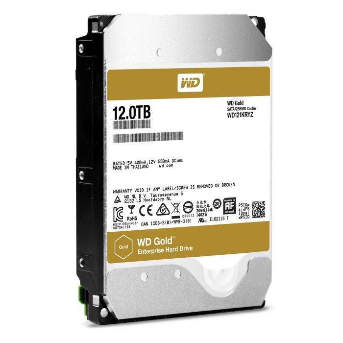 Жорсткий диск WD 12TB 3.5" 7200 256MB SATA Gold