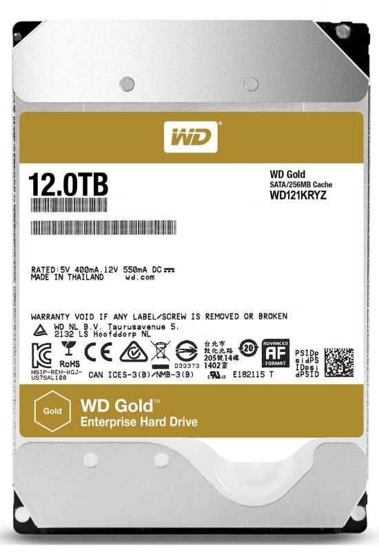 Жорсткий диск WD 12TB 3.5" 7200 256MB SATA Gold