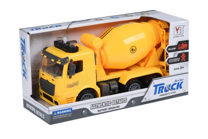 Машинка інерційна Same Toy Truck Бетонозмішувач жовта зі світлом і звуком 98-612AUt-2