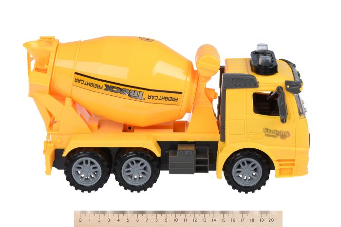 Машинка інерційна Same Toy Truck Бетонозмішувач жовта зі світлом і звуком 98-612AUt-2