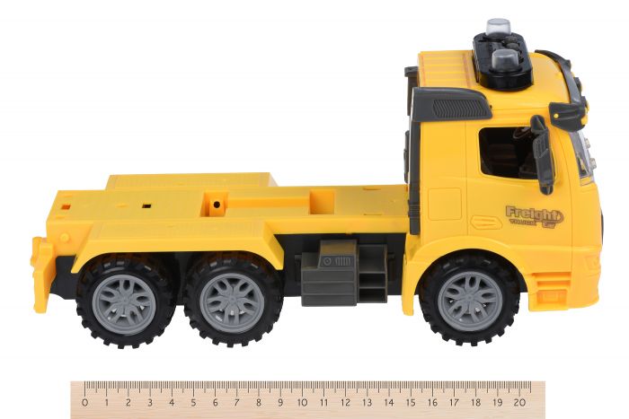 Машинка енерційна Same Toy Truck Тягач жовтий з трактором зі світлом і звуком 98-615AUt-1