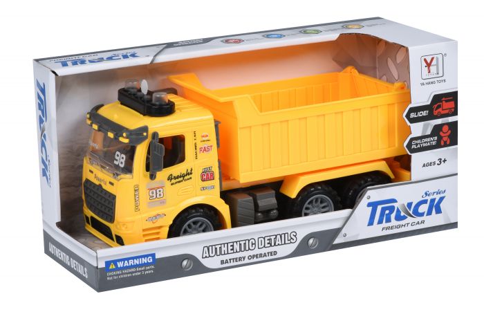 Машинка енерційна Same Toy Truck Самоскид жовтий зі світлом і звуком 98-614AUt-1