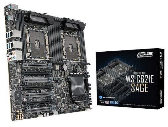 Материнська плата серверная ASUS WS_C621E_SAGE s3647X2 C621 12xDDR4, 2xGigabit LAN EEB