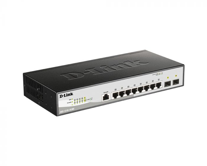 Комутатор D-Link DGS-1210-10/ME/B 8xGE, 2xSFP, Smart