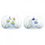 Пустушка симетрична Nuvita Air 0м+ 2 шт. світиться в темряві NV7063