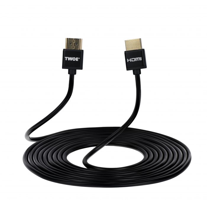 Кабель 2Е HDMI 2.0 (AM/AM), Slim, High Speed, Alumium, black, 3m