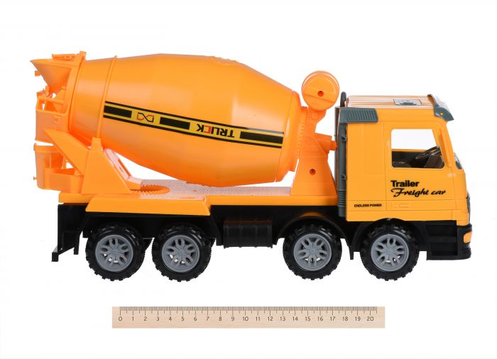 Машинка енерціонная Same Toy Truck Бетонозмішувач жовтий з бульдозером 98-88Ut-2