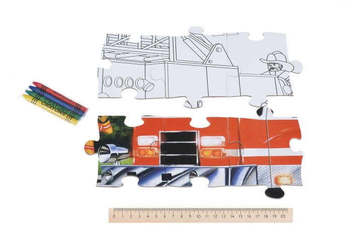 Пазл-розмальовка Same Toy Пожежна машина 2038Ut