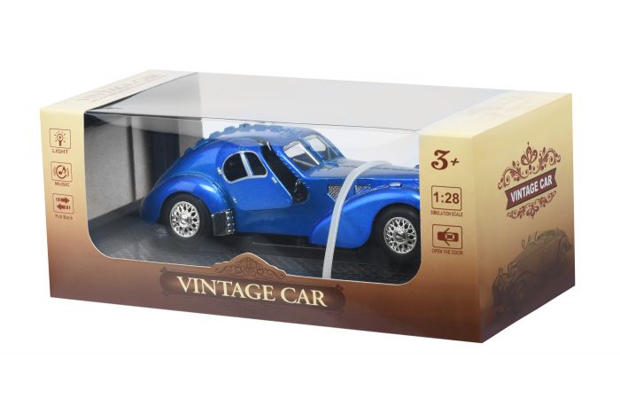 Автомобіль 1:28 Same Toy Vintage Car зі світлом і звуком Синій HY62-2Ut-5