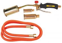 Набір для газового паяння TOPEX, пальник, 3 насадки, шланг 1.5 м, потужність 19.5 кВт, температура полум'я 1850°C Набір для газового паяння TOPEX, пальник, 3 насадки, шланг 1.5 м, потужність 19.5 кВт, температура полум'я 1850°C