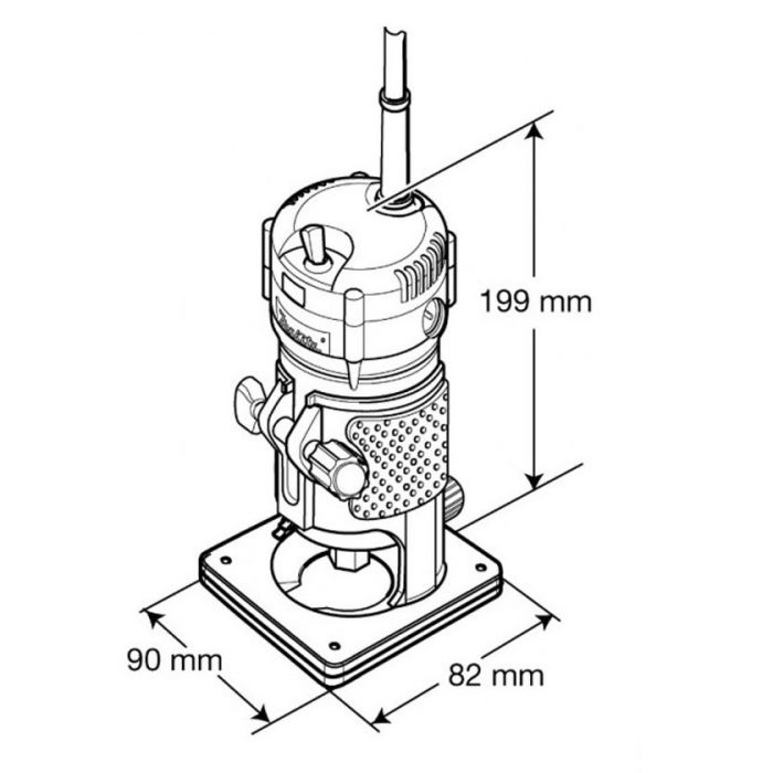 Фрезер Makita 3709, 530Вт, 6мм, 30000 об/хв, 1.5 кг