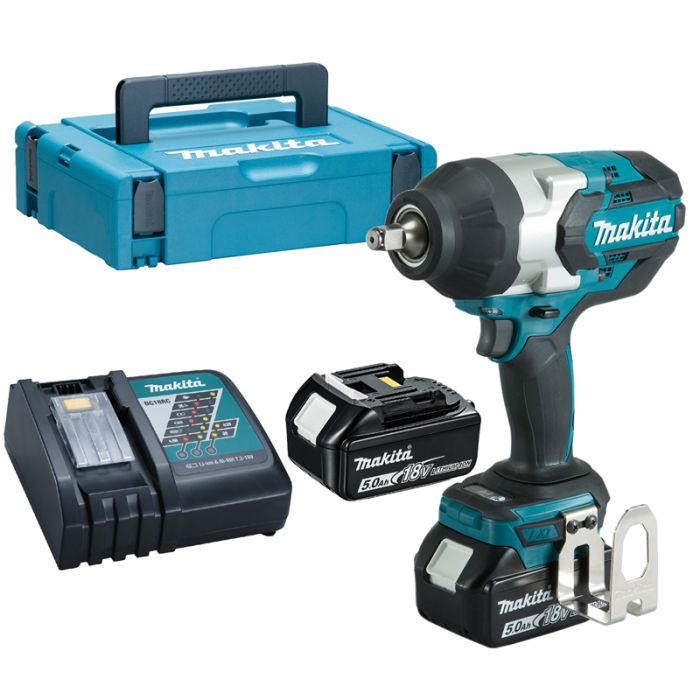 Гайковерт Makita DTW1002RTJ, акумуляторний,18В, 5.0 Ач х 2, LXT 18, 1000Нм, кейс