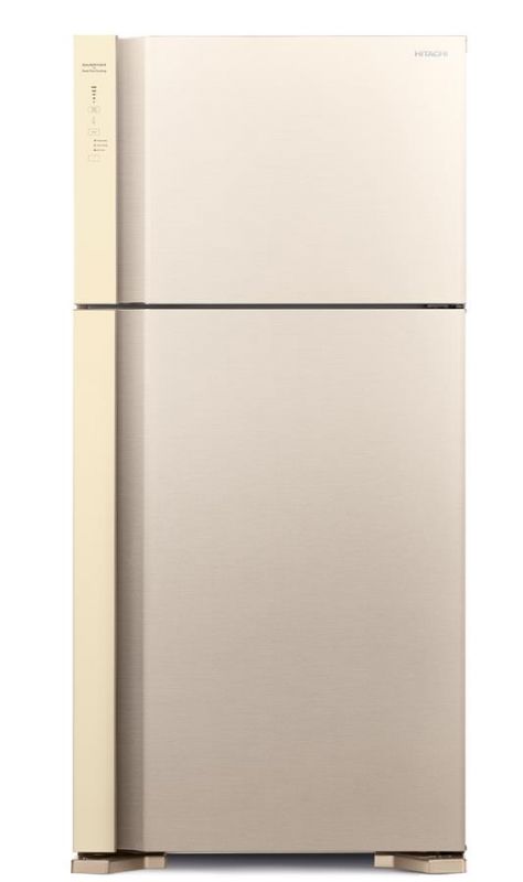 Холодильник з верхньою мороз. камерою HITACHI R-V660PUC7BEG, 184х74х86см, 2 дв., Х- 405л, М- 145л, A++, NF,  Інвертор, Бежевий