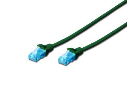 Патч-корд DIGITUS CAT 5e UTP, 3м, AWG 26/7, CCA, PVC, зелений