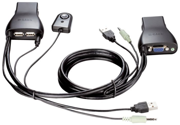 KVM-перемикач D-Link KVM-221 2xUSB, VGA