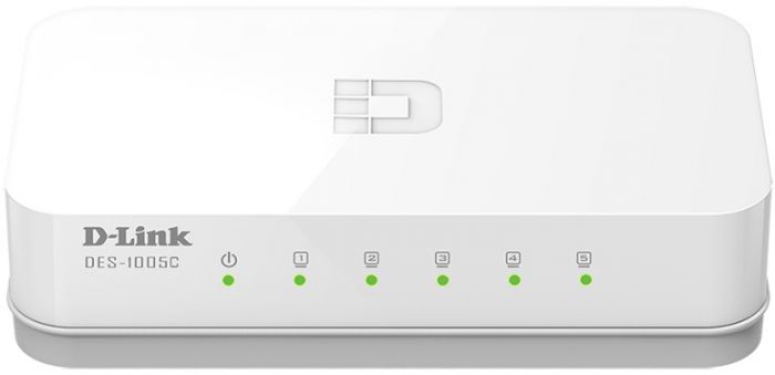 Комутатор D-Link DES-1005C 5xFE, Некерований