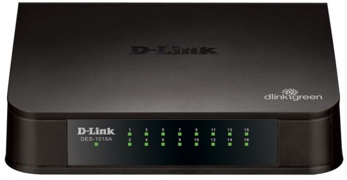 Комутатор D-Link DES-1016A 16xFE, Некерований