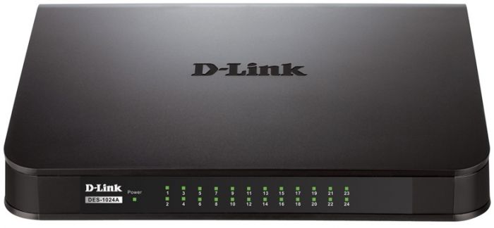 Комутатор D-Link DES-1024A 24xFE, Некерований