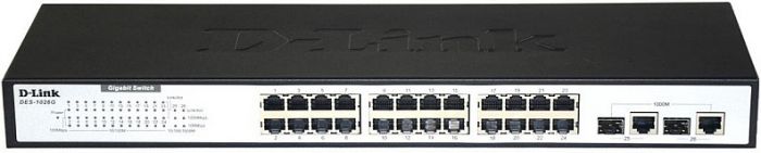 Комутатор D-Link DES-1026G 24xFE, 2xSFP/GE, Некерований