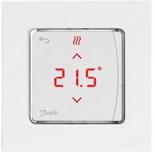 Терморегулятор Danfoss Icon Display, +5...35° C, електронний, дротовий, вбудований, 230V, білий