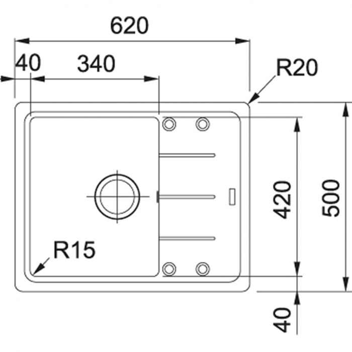 Кухонна мийка Franke BASIS BFG 611-62 Фраграніт/620х500х200/Словаччина/Бежевий