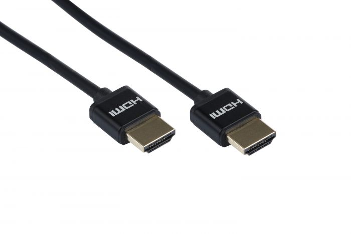 Кабель 2Е HDMI 2.0 (AM/AM), Slim, High Speed, Alumium, black, 3m