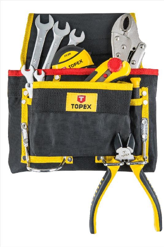 Сумка для інструменту TOPEX, Кишеня, 8 відділень, 2 металеві тримачі для молотка