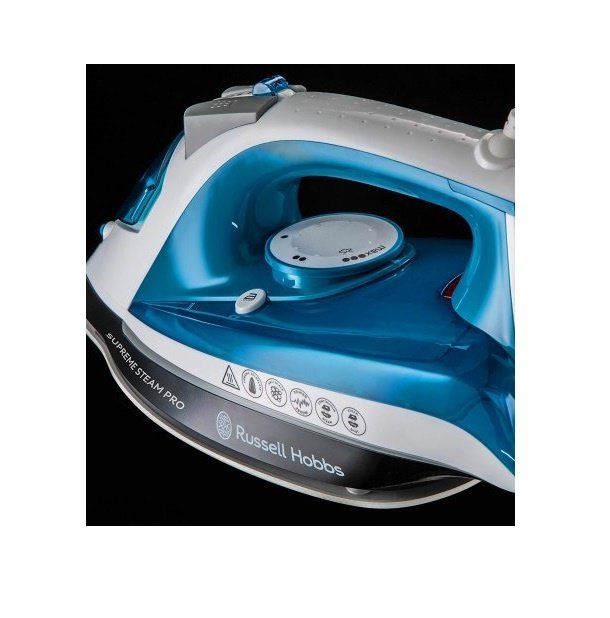 Праска Russell Hobbs Supreme Steam Pro, 2600Вт, 310мл, паровий удар -145гр, постійна пара - 40гр, керам. підошва, синій