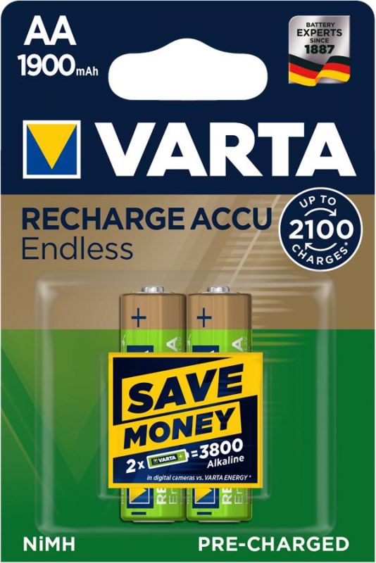 Акумулятор VARTA RECHARGEABLE ACCU ENDLESS AA 1900mAh BLI 2 NI-MH