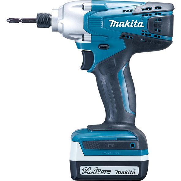 Гайковерт Makita TD126DWE, акумуляторний, 14.4 В, 1.5 Ач, G-battery, 135Нм, 1.5 кг