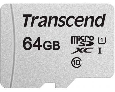 Карта пам'яті Transcend microSD  64GB C10 UHS-I R95/W40MB/s + SD