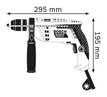 Дриль ударний Bosch GSB 1600 RE БЗП, 710 Вт