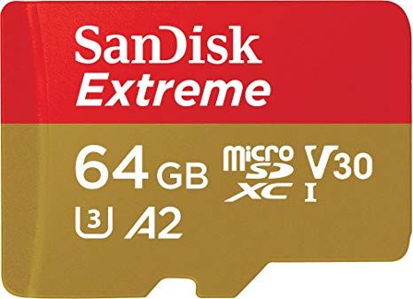 Карта пам'яті SanDisk microSD   64GB C10 UHS-I U3 R160/W60MB/s Extreme V30 + SD