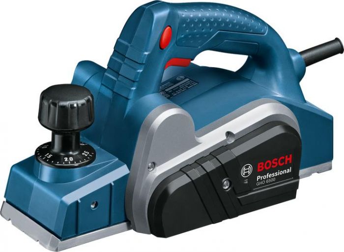 Рубанок Bosch GHO 6500, 650 Вт, ніж 82мм, стругання 2.6 мм, паз до 9 мм, 2.8 кг