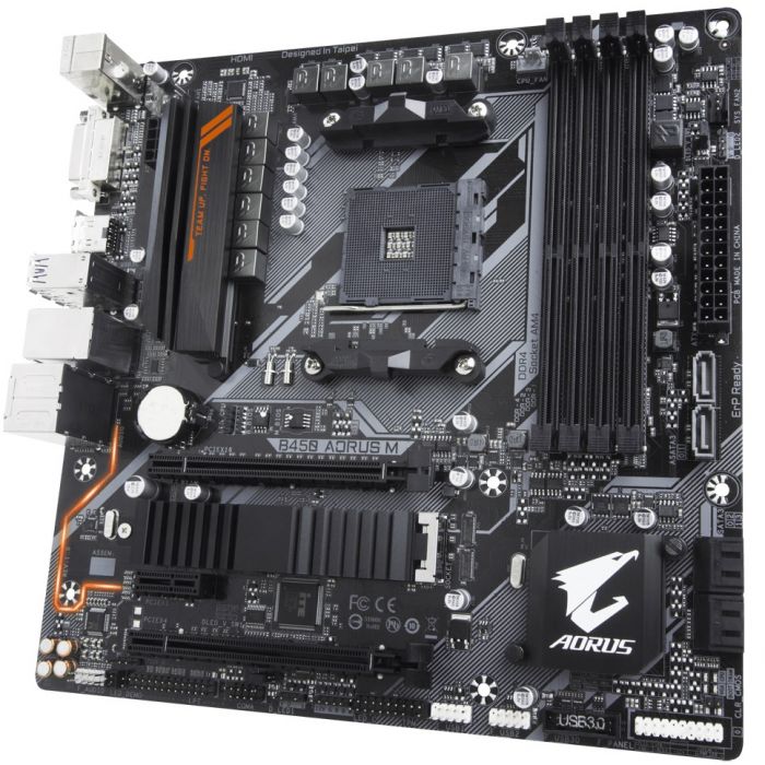 Материнська плата GIGABYTE B450_AORUS_M sAM4 B450 4xDDR4 HDMI-DVI mATX