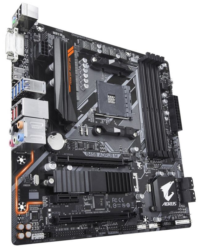 Материнська плата GIGABYTE B450_AORUS_M sAM4 B450 4xDDR4 HDMI-DVI mATX