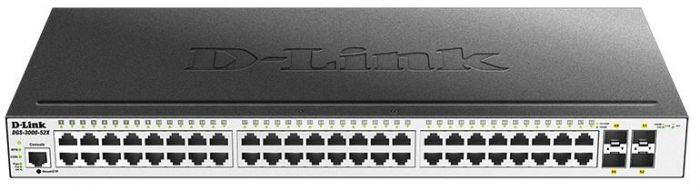 Комутатор D-Link DGS-3000-52X 48xGE, 4xSFP+, L2