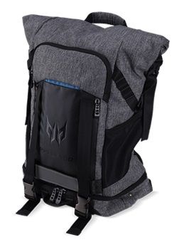 Рюкзак ACER PREDATOR GAMING ROLLTOP BACKPACK FOR 15" NBS GRAY N TEAL BLUE (RETAIL PACK)