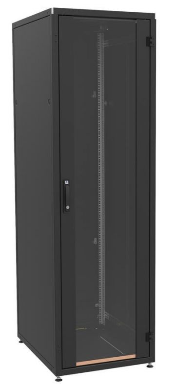 Шафа ZPAS 19" 24U 600x600, стекл.дверь WZ-IT-246060-69AA-2-161-FP, чорна