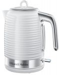 Електрочайник Russell Hobbs Inspire, 1.7л, пластик , підсвічування, біло-сріблястий