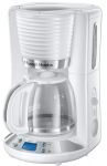 Кавоварка Russell Hobbs крапельна Inspire, 1,25л, мелена, 10 чашок, таймер вимкнення, білий