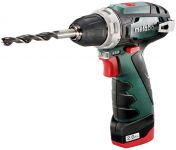 Шуруповерт-дриль Metabo PowerMaxx BS акумуляторний 10.8V, 2x2Aг, сумка Шуруповерт-дриль Metabo PowerMaxx BS акумуляторний 10.8V, 2x2Aг, сумка
