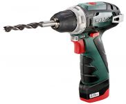 Шуруповерт-дриль Metabo PowerMaxx BS Basic акумуляторний, 10.8 В, 2х2.0Аг, кейс Шуруповерт-дриль Metabo PowerMaxx BS Basic акумуляторний, 10.8 В, 2х2.0Аг, кейс