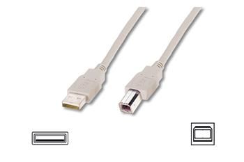 Кабель ASSMANN USB 2.0 (AM/BM) 1.8m, biege