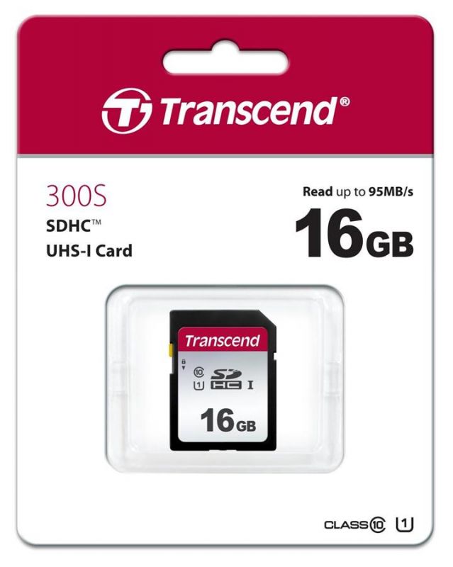 Карта пам'яті Transcend SD  16GB C10 UHS-I  R95/W10MB/s